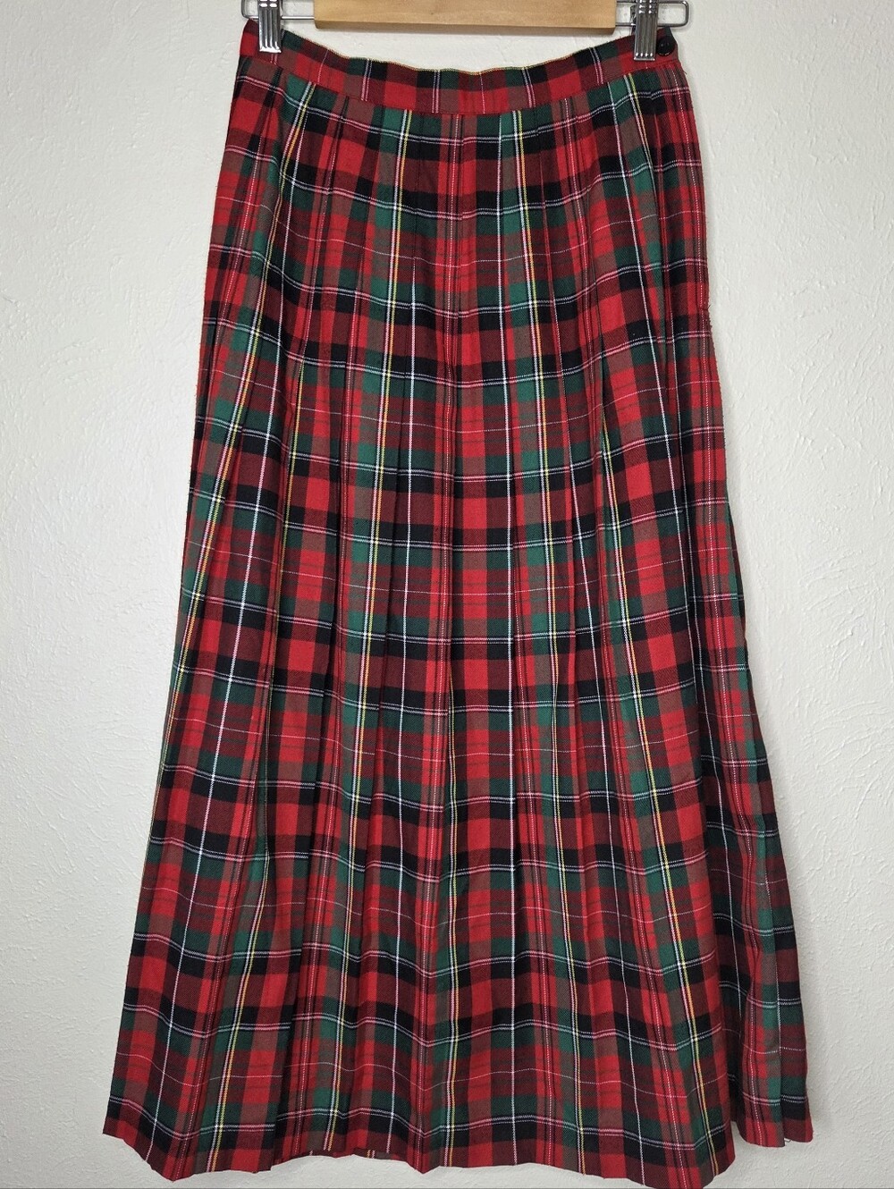 Vintage Westbound Tartan Plaid Pleated Midi Skirt Punk Indie Sleaze 26 Waist
